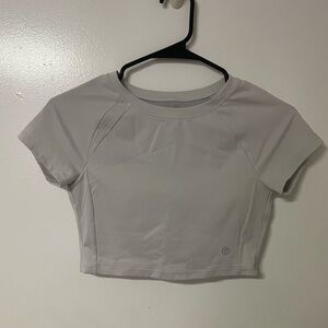 Gray Cropped Athletic Top